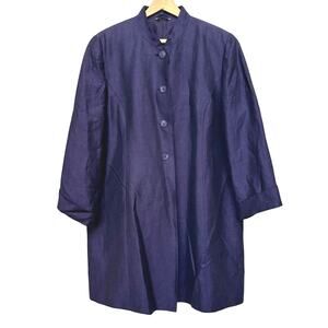 Marina Basic Purple Long Jacket - Size 25 (US 16W)- Elegant and Minimalist